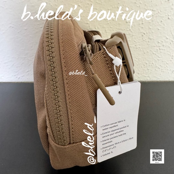 lululemon Everywhere Belt Bag *Canvas (Cotton) in Artifact One Size 1L New NWT - Picture 4 of 15